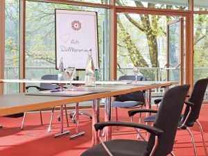 A conference room with a flipchart at the conference hotel SCHWARZWALD PANORAMA