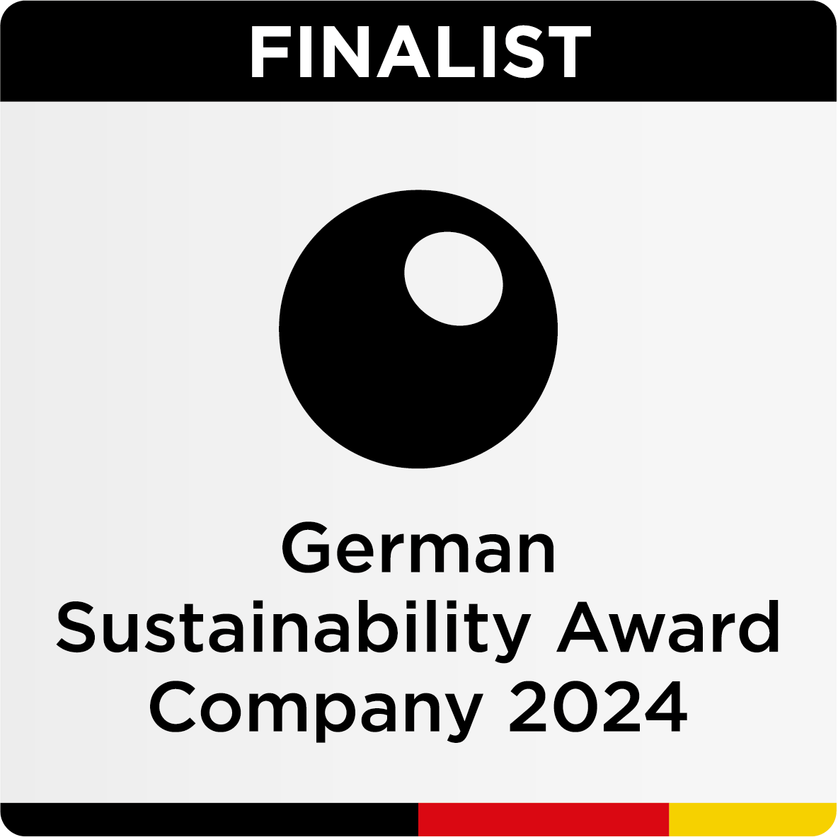 Label pour les finalistes du Prix allemand de la durabilité 2024 dans la catégorie Entreprises